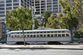 Old Tram running on the Embarcadero