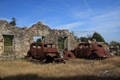 Oradour-sur-Glane: rusting hulks of cars