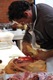 Removing a goose liver