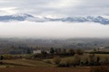 After rain at Fanjeaux, the Pyrenees were covered in snow 