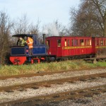 Doll pulls the train back into Pages Park terminus.